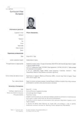 Curriculum vitae PILLONI - Amministrazione aperta