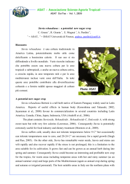 Effect of plant spacing on Stevia rebaudiana Bertoni water