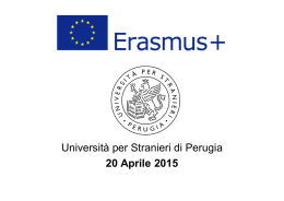Slides orientamento (aprile 2015) - Università per Stranieri di Perugia