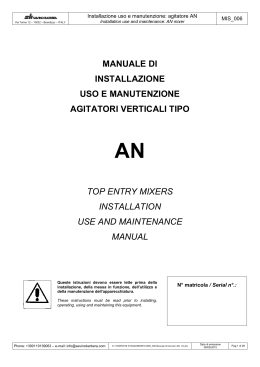 manuale di installazione uso e manutenzione