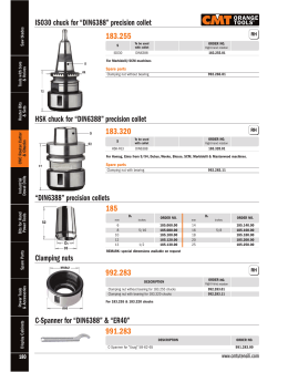 ISO30 chuck for “DIN6388” precision collet HSK chuck for