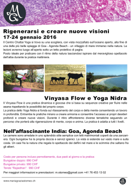 Rigenerarsi e creare nuove visioni Vinyasa Flow e Yoga Nidra