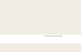 L`ARTISTA / DER K&Uuml;NSTLER