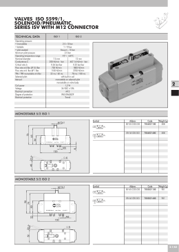 2 valves iso 5599/1, solenoid/pneumatic, series isv with