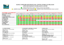 OPEN RESTAURANTS IN BELLAGIO`S CENTRE