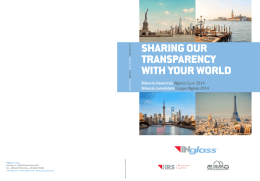 SHARING OUR TRANSPARENCY WITH YOUR WORLD