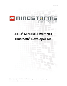 LEGO MINDSTORMS NXT Bluetooth Developer Kit