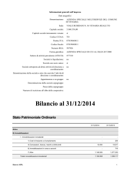 Bilancio Consuntivo 2014