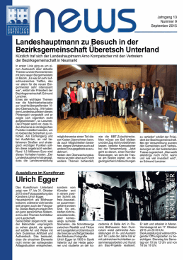 September 2015 - Bezirksgemeinschaft &Uuml;beretsch