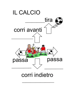 corri avanti passa passa corri indietro tira IL CALCIO
