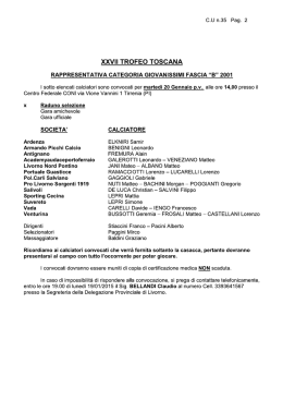 XXVII TROFEO TOSCANA - CampionandoaLivorno