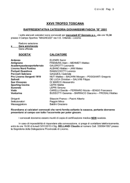 XXVII TROFEO TOSCANA - CampionandoaLivorno
