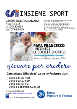 cu 23 - Centro Sportivo Italiano