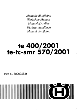 Manuale di Oficina Workshop Manual Manuel d`Atelier