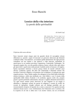 Lessico della vita interiore
