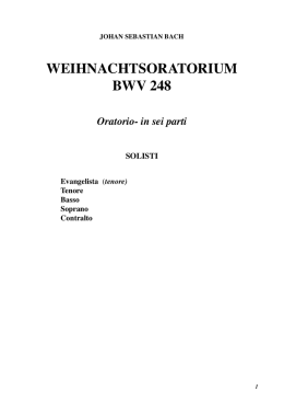 WEIHNACHTSORATORIUM BWV 248 Oratorio- in