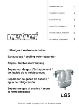 Uitlaatgas / koelwaterscheider Exhaust gas / cooling water separator