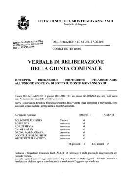 CITTA` DI SOTTO IL MONTE GIOVANN I XXIII