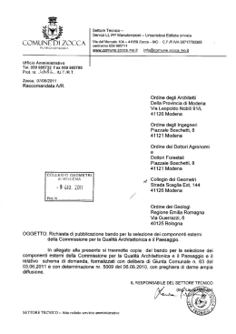 Settore Tecnico - - Collegio dei geometri della provincia di Modena