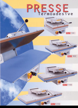 Page 1 Page 2 PRESSE TERMOADESIVE PL/`I` PRESSA