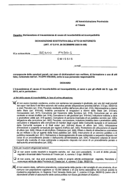 dichiarazione ai sensi dell`art. 20 del D. Lgs. n