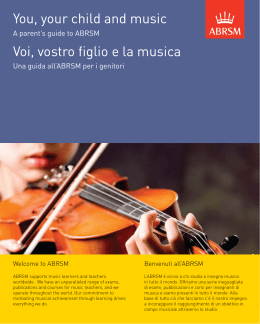 You, your child and music Voi, vostro figlio e la musica