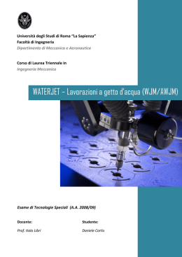 Tecnologie Speciali - Waterjet