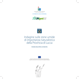 Indagine sulle zone umide di importanza naturalistica della