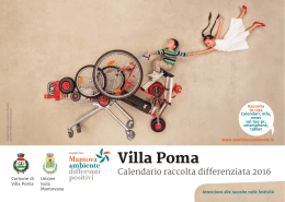 Villa Poma - Ecocalendario 2016
