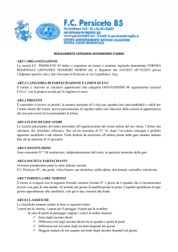 il regolamento figc - Sito ufficiale del Persiceto Calcio