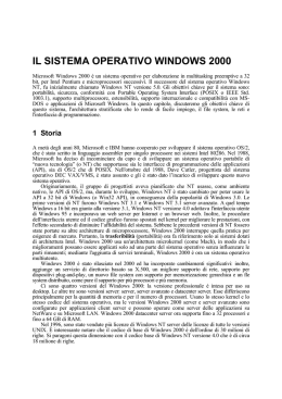 IL SISTEMA OPERATIVO WINDOWS 2000