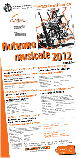 autunno musicale brandizzo 2012