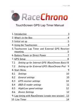 manual for RaceChrono hardware