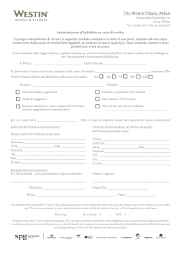 WESTI N&ldquo;r The Westin Palace. Milan