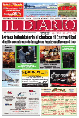 Lettera intimidatoria al sindaco di Castrovillari