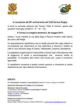 lettera d`invito - Cus Verona Rugby