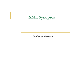 XML Synopses - Home page docenti