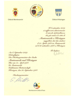 Page 1 Citt&agrave; di Montevarchi Citt&agrave; cli Kitzingen Montevarchi Citt&agrave; (ii