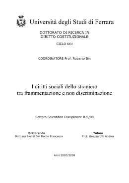 tesi F.Biondi - Università degli Studi di Ferrara