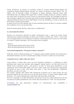 Vocabolario Italiano - Quenya