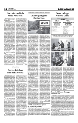 Tabella con i risultati e le preferenze