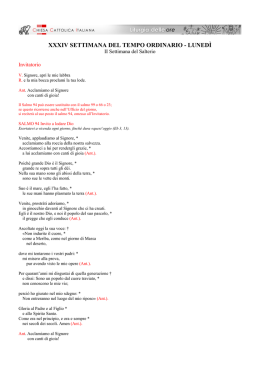 xxxiv settimana del tempo ordinario - luned&igrave;