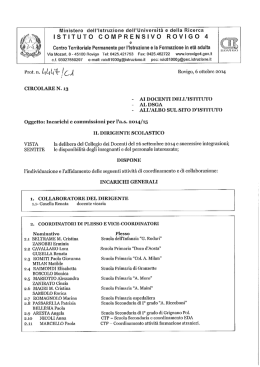 Incarichi e commissioni - Istituto Comprensivo Rovigo 4