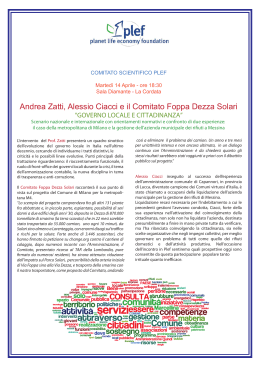 Andrea Zatti, Alessio Ciacci e il Comitato Foppa Dezza Solari