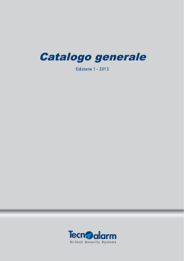 Catalogo Generale Tecnoalarm 2013
