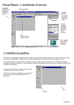 Visual Basic 1 (scarica "vb2003" - 3 MB)