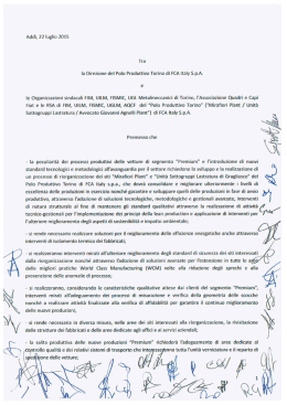 Accordo Mirafiori Plant - Lastratura Grugliasco