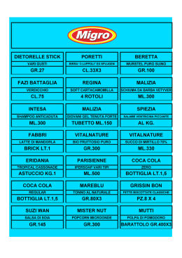 Page 1 @ DIETORELLE STICK PORETTI BERETTA VARI GUSTI
