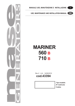 MARINER 560 B 710 B - Mase Generators of North America