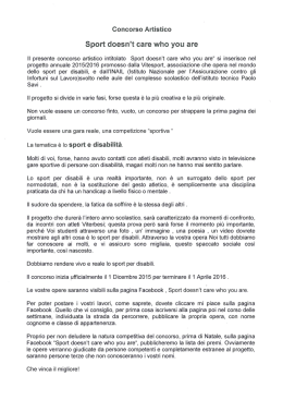 Sport doesn`t care who you are - Istituto Tecnico Commerciale Paolo